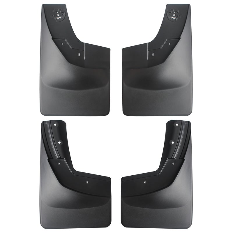 Amooca 2014-2018 Chevy Silverado 1500 and 2015-2018 2500 3500 Custom fit No Drill Mud Flaps Mud Guards Flare Splash Guards Kits Molded 4 Piece Set NOT for GMC Sierra(Black) - Image 1